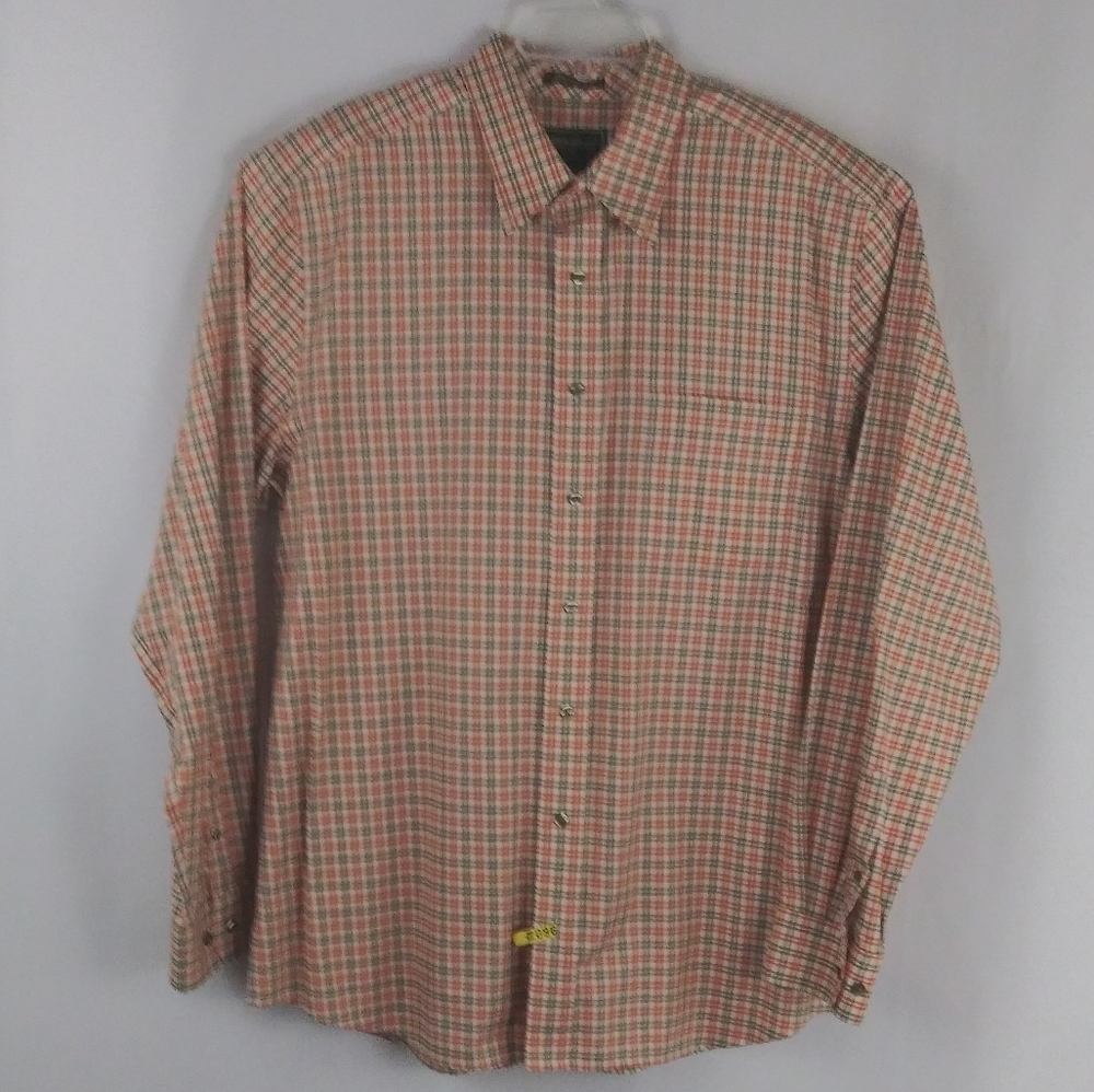 Eddie Bauer checker casual shirt men size XLT